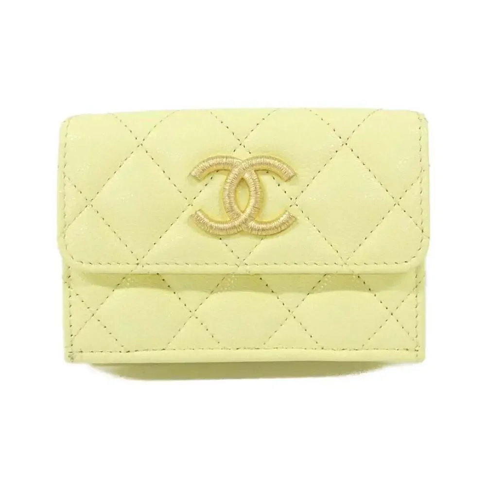 CHANEL Authentic Yellow Wallet